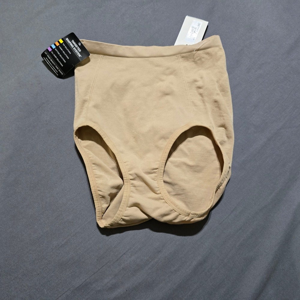 Targeted Shaping System Brief Women Medium Beige Tummy Control Rear Lift X245